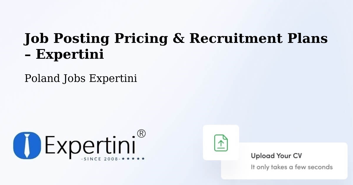 Job Posting Pricing & Recruitment Plans – Trzebiatów - Trzebiatów, Poland Jobs Expertini